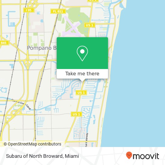 Subaru of North Broward map