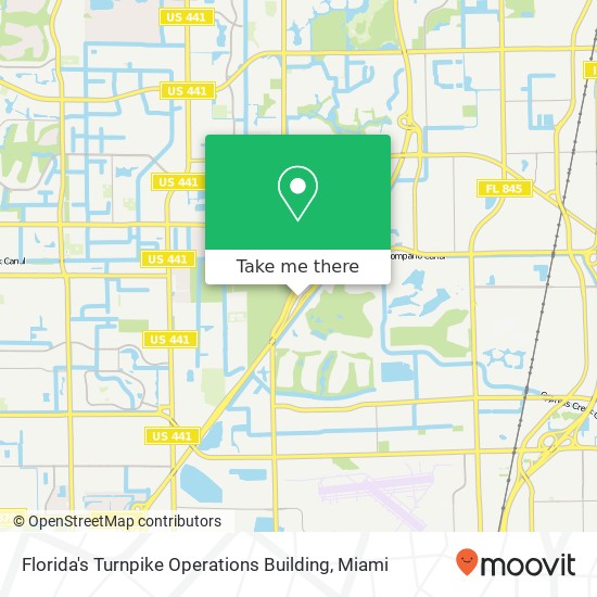 Mapa de Florida's Turnpike Operations Building
