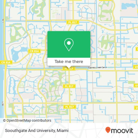 Soouthgate And University map