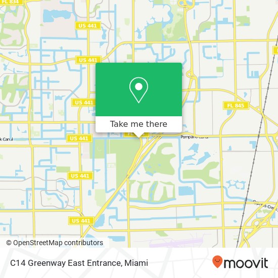 C14 Greenway East Entrance map