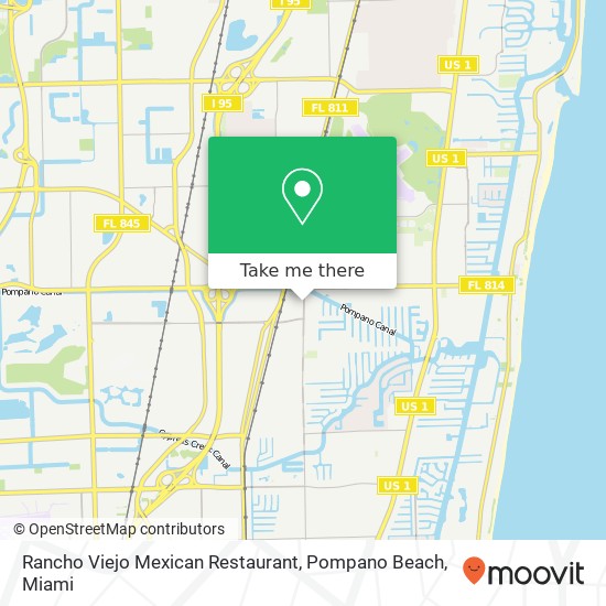 Mapa de Rancho Viejo Mexican Restaurant, Pompano Beach