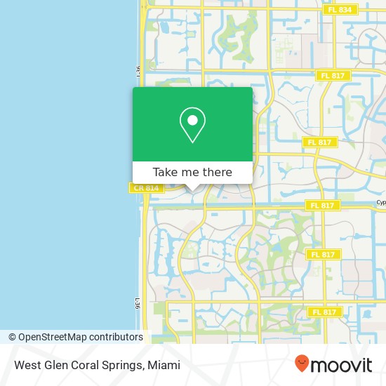 West Glen Coral Springs map