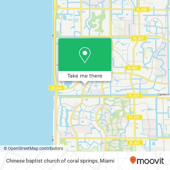 Chinese baptist church of coral springs map