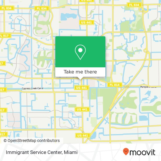 Immigrant Service Center map