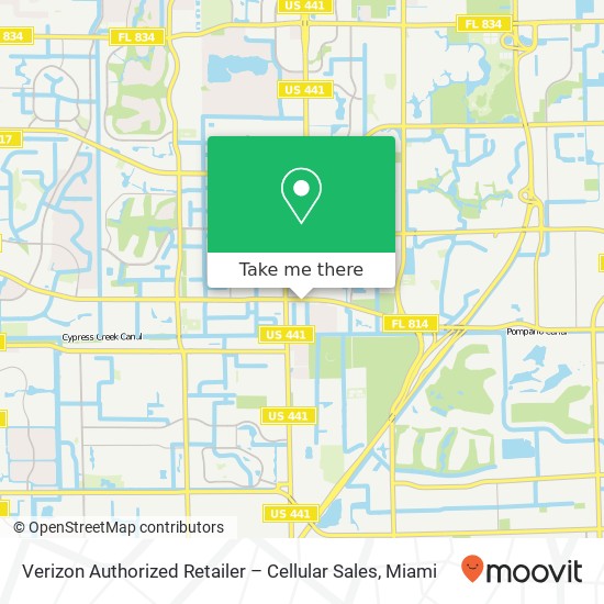 Mapa de Verizon Authorized Retailer – Cellular Sales
