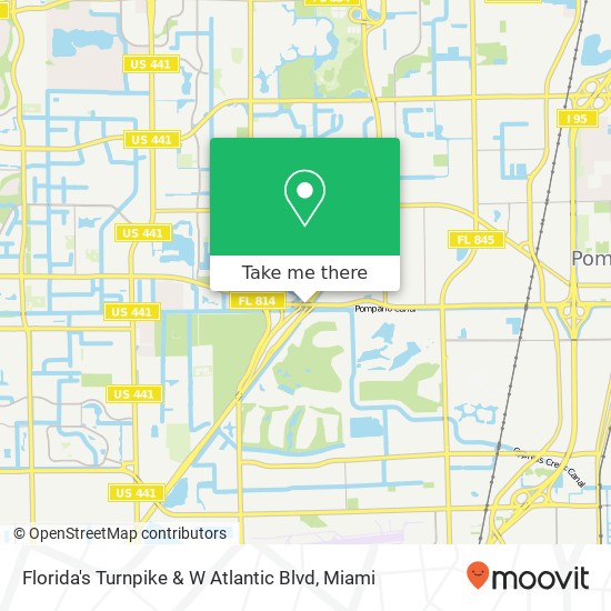 Florida's Turnpike & W Atlantic Blvd map