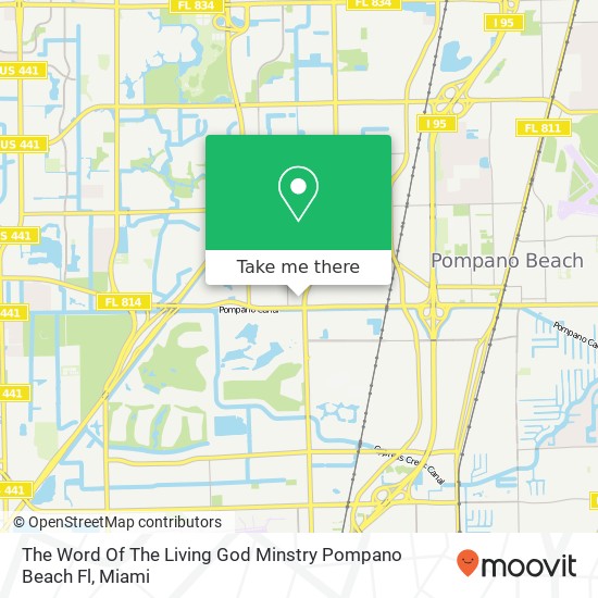 The Word Of The Living God Minstry Pompano Beach Fl map