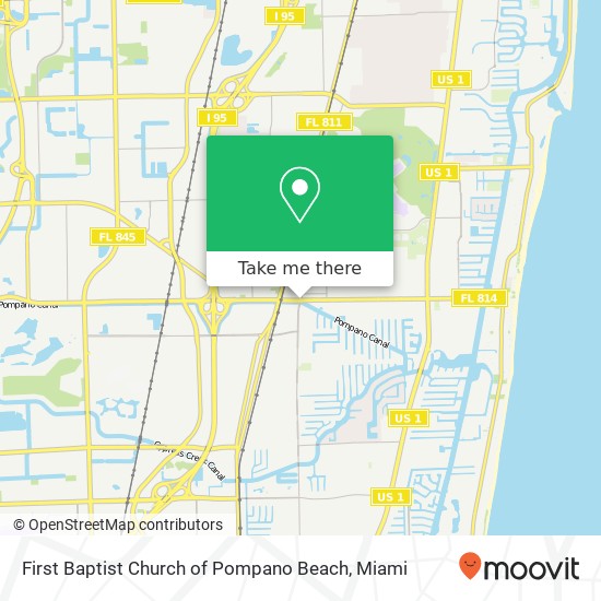 First Baptist Church of Pompano Beach map