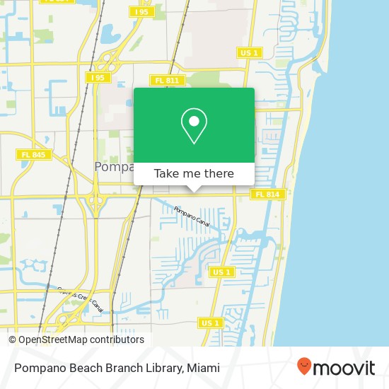 Pompano Beach Branch Library map