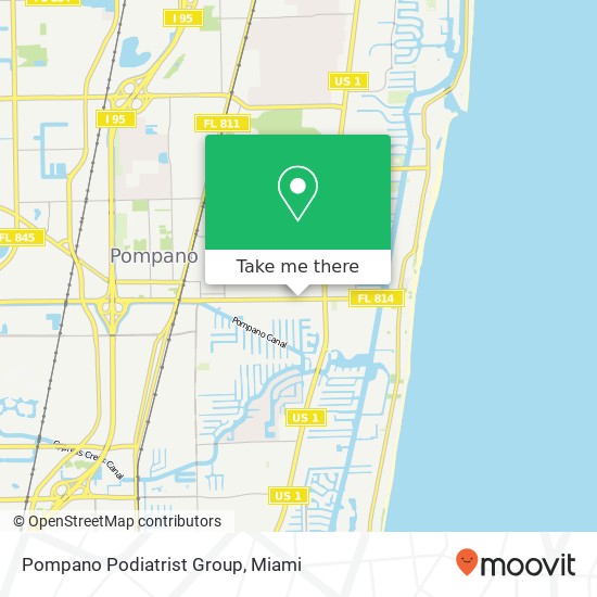 Pompano Podiatrist Group map