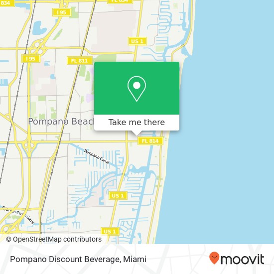 Pompano Discount Beverage map