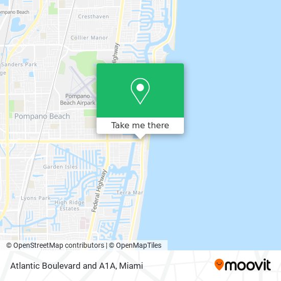 Atlantic Boulevard and A1A map