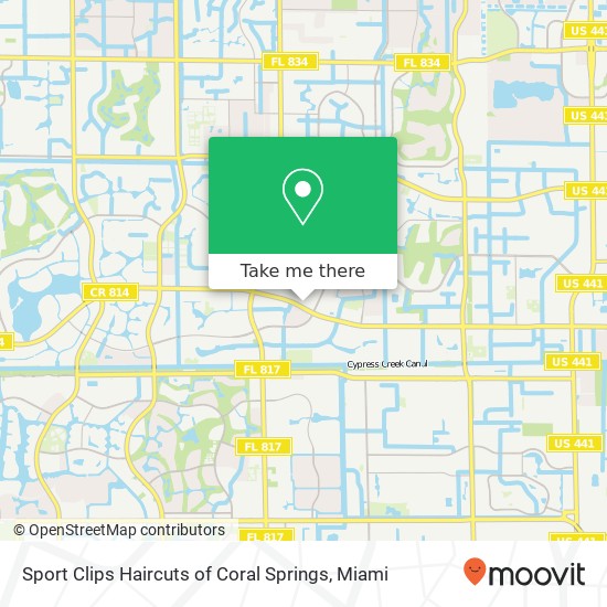 Sport Clips Haircuts of Coral Springs map