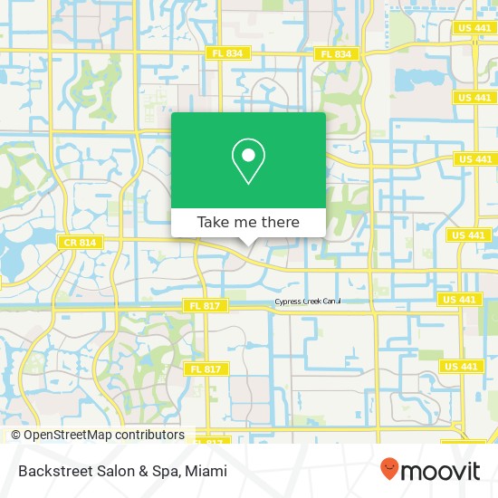 Mapa de Backstreet Salon & Spa