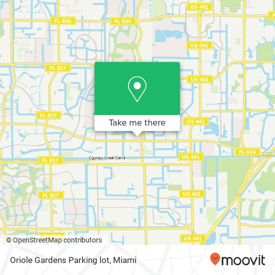 Mapa de Oriole Gardens Parking lot