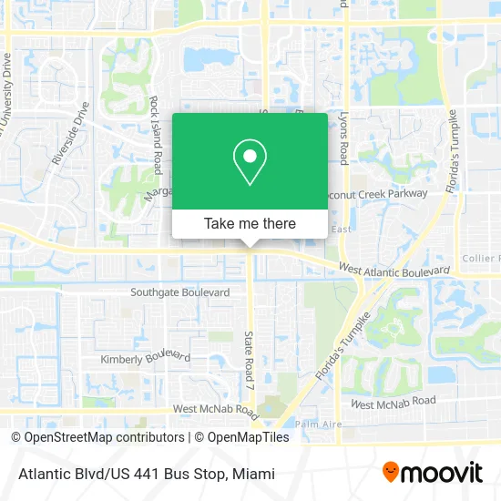 Atlantic Blvd/US 441 Bus Stop map