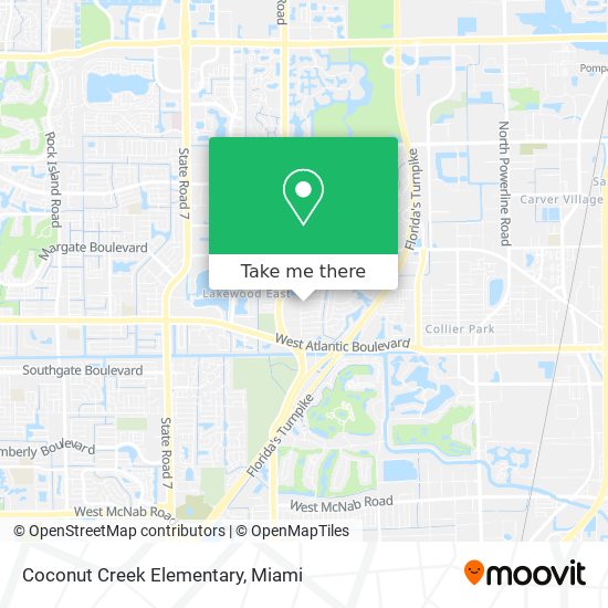 Mapa de Coconut Creek Elementary