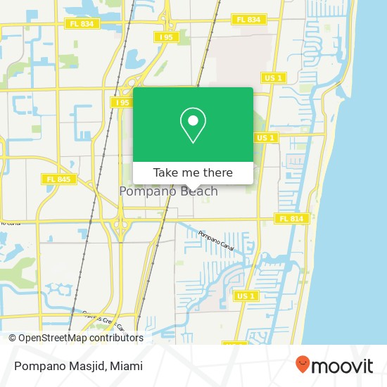 Pompano Masjid map