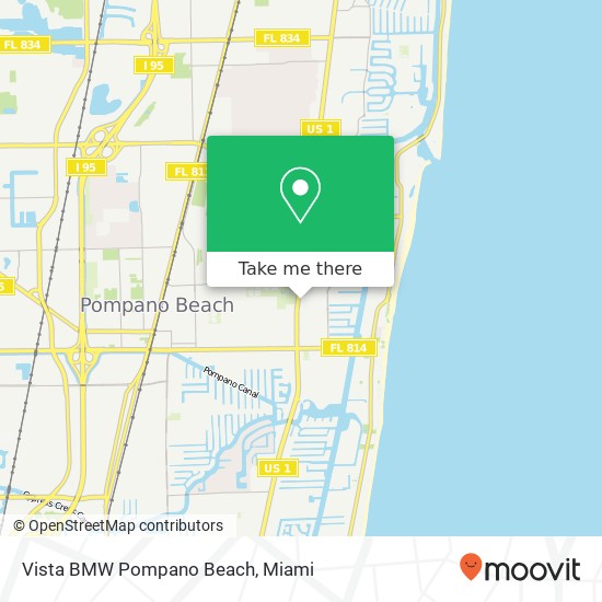 Vista BMW Pompano Beach map