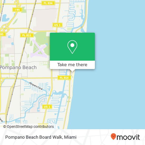 Mapa de Pompano Beach Board Walk