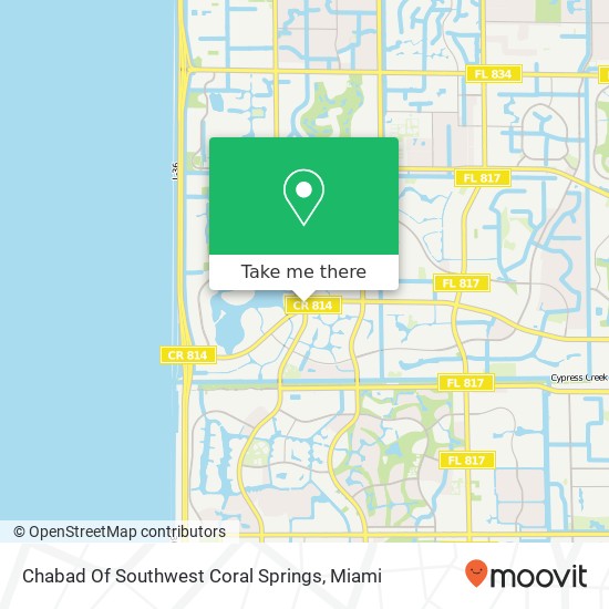 Chabad Of Southwest Coral Springs map