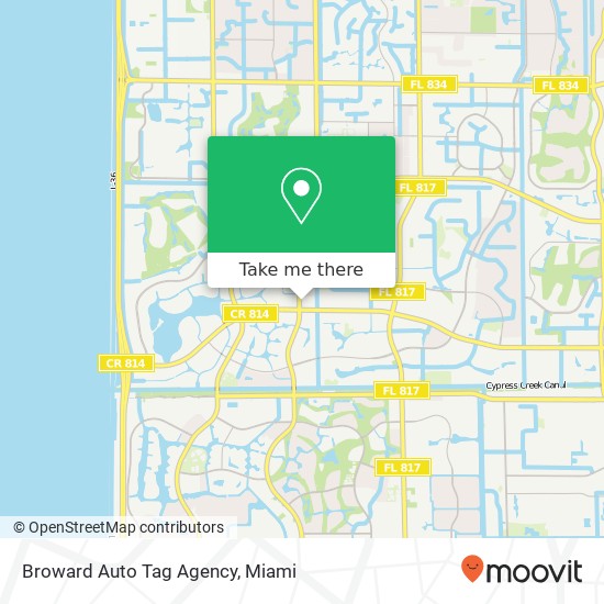 Broward Auto Tag Agency map