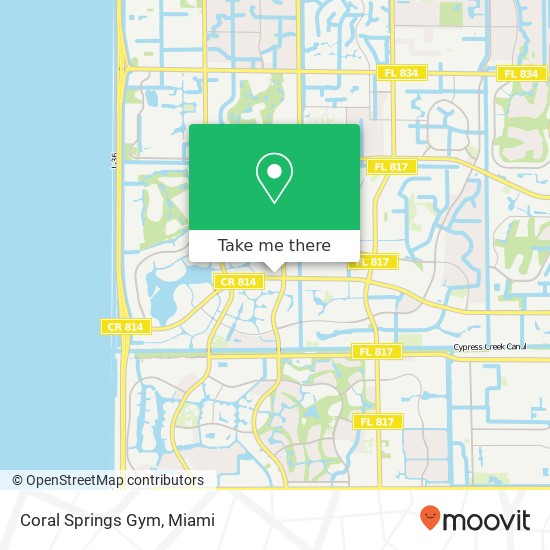 Mapa de Coral Springs Gym