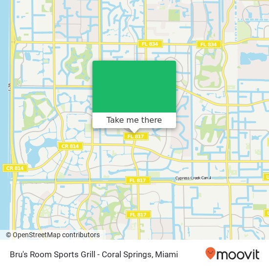 Bru's Room Sports Grill - Coral Springs map