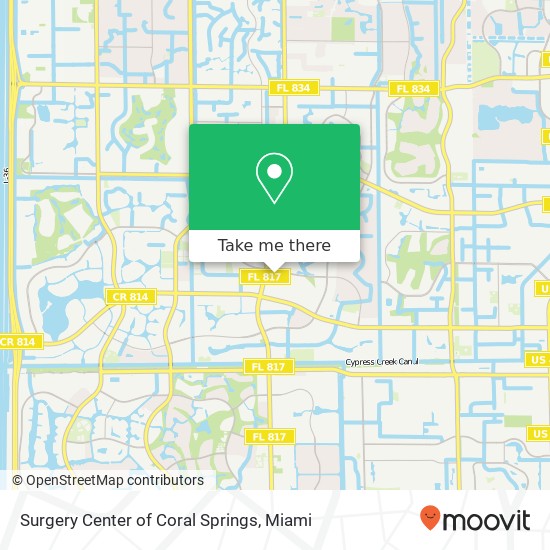 Surgery Center of Coral Springs map