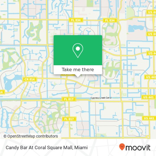 Mapa de Candy Bar At Coral Square Mall