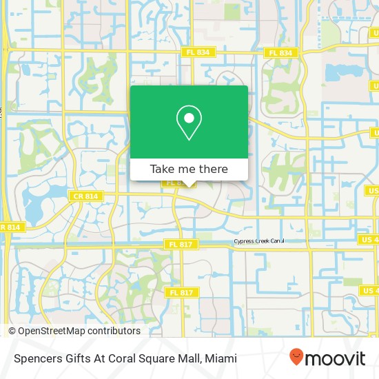 Mapa de Spencers Gifts At Coral Square Mall