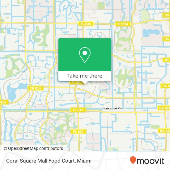 Mapa de Coral Square Mall Food Court