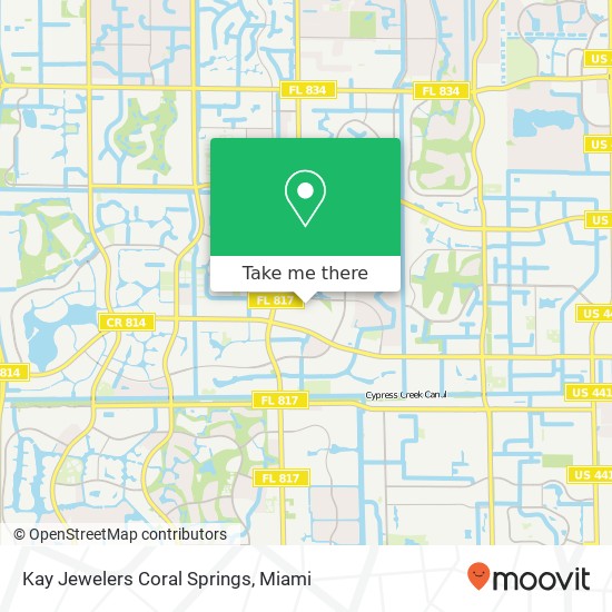 Mapa de Kay Jewelers Coral Springs