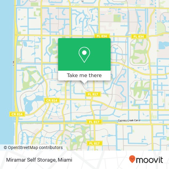 Mapa de Miramar Self Storage