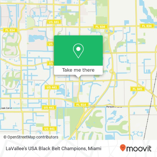 LaVallee's USA Black Belt Champions map