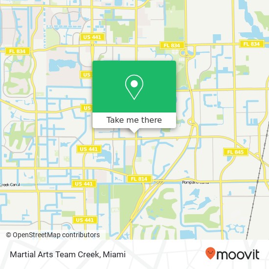 Martial Arts Team Creek map