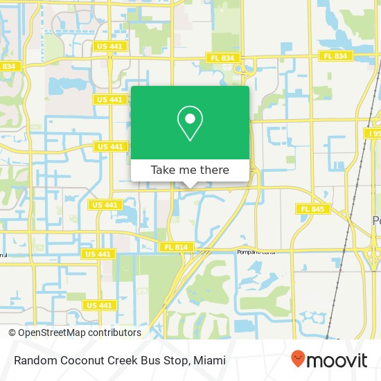 Mapa de Random Coconut Creek Bus Stop