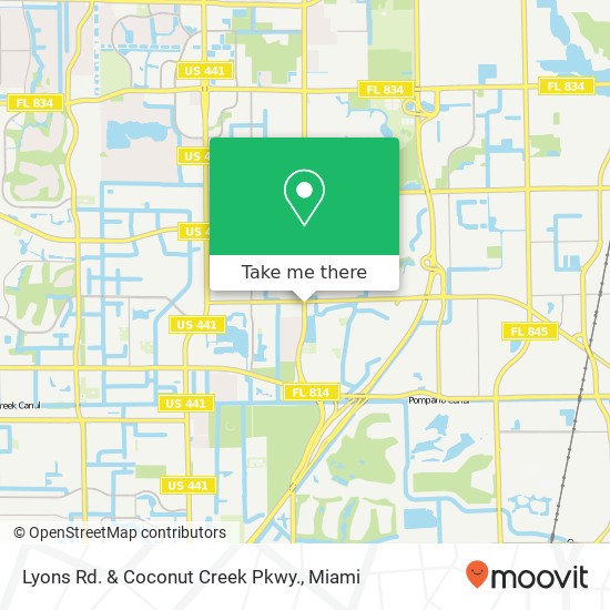 Lyons Rd. & Coconut Creek Pkwy. map