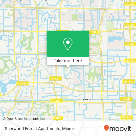 Mapa de Sherwood Forest Apartments