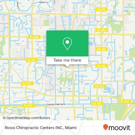 Mapa de Rossi Chiropractic Centers INC.