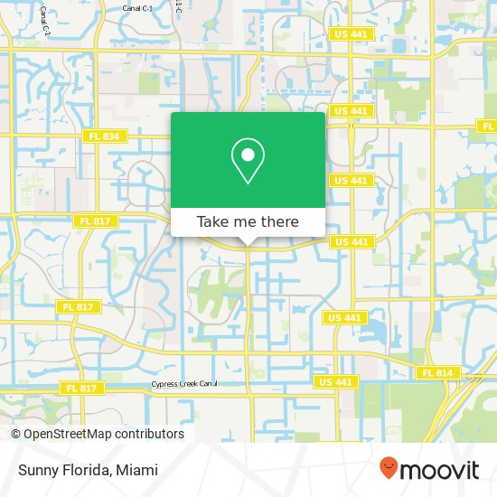 Sunny Florida map