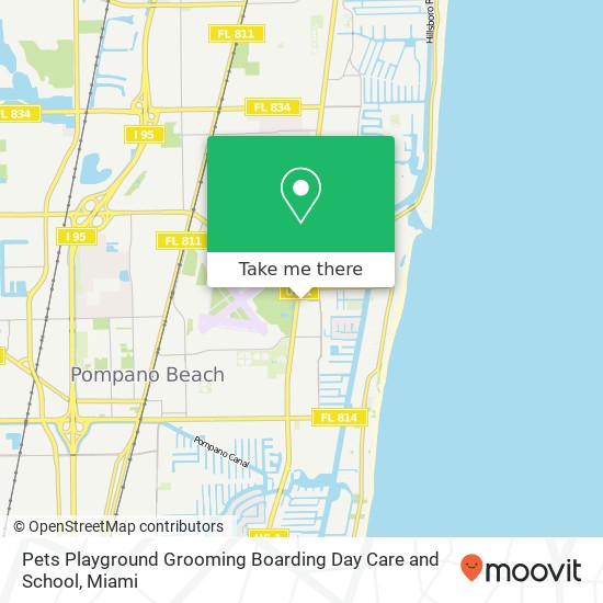 Mapa de Pets Playground Grooming Boarding Day Care and School