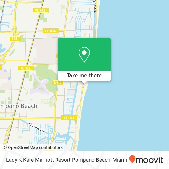 Mapa de Lady K Kafe Marriott Resort Pompano Beach