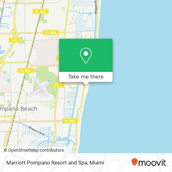 Mapa de Marriott Pompano Resort and Spa