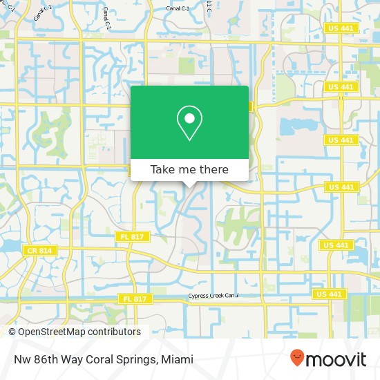 Nw 86th Way Coral Springs map