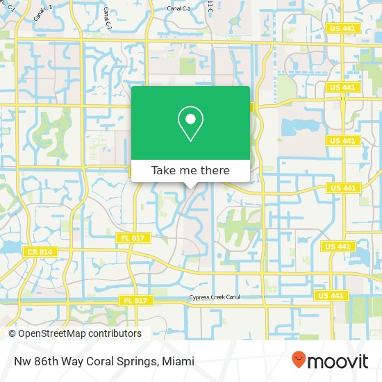 Mapa de Nw 86th Way Coral Springs