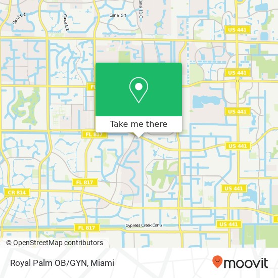 Royal Palm OB/GYN map