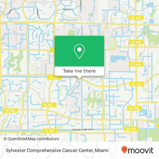 Sylvester Comprehensive Cancer Center map