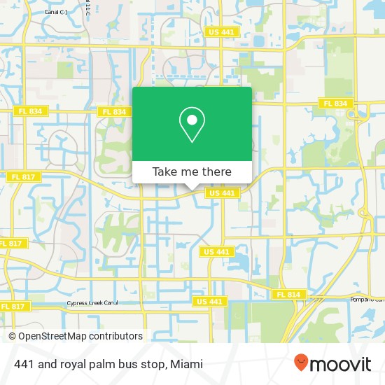 441 and royal palm bus stop map