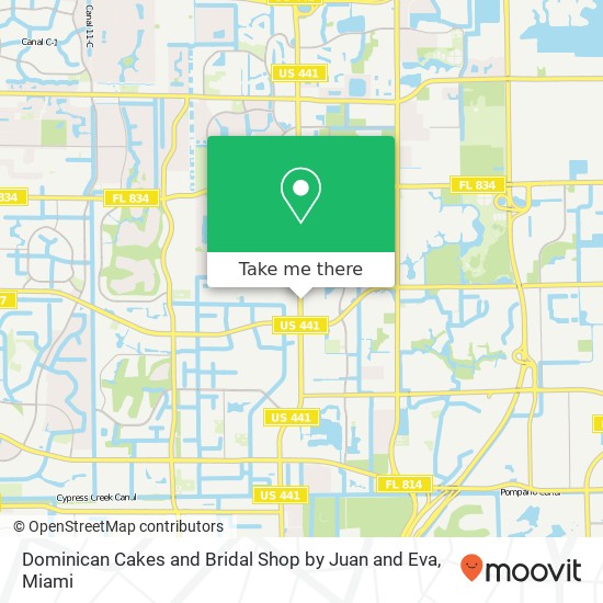 Dominican Cakes and Bridal Shop by Juan and Eva map